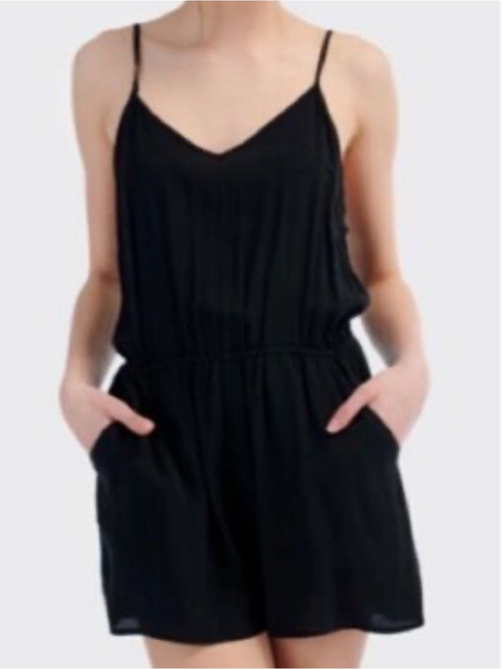 Brandy Melville Spaghetti Strap Romper // Black // One Size